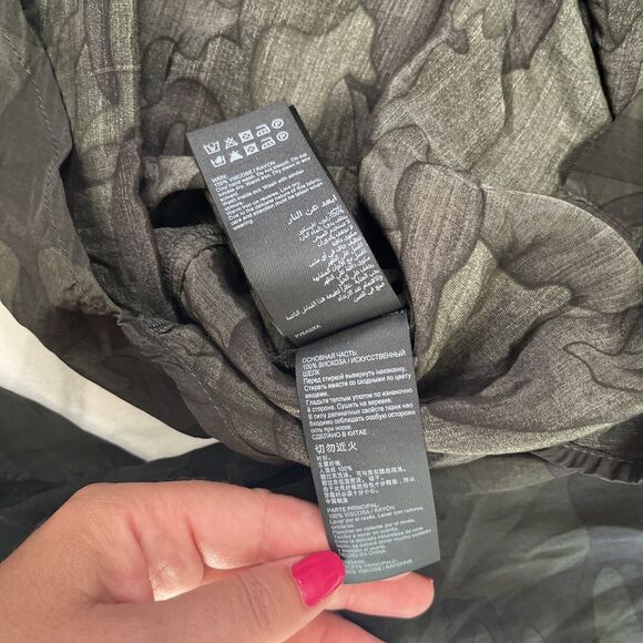 Mint Velvet Camouflage Blouse Top Green Long Sleeve Button Up Women's Size UK 14 - Picture 4 of 16